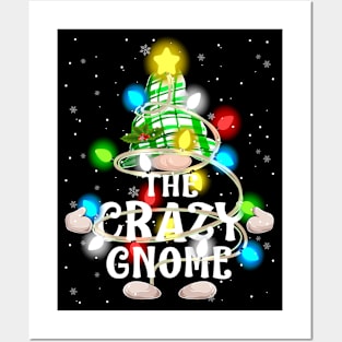 The Crazy Gnome Christmas Matching Family Shirt Posters and Art